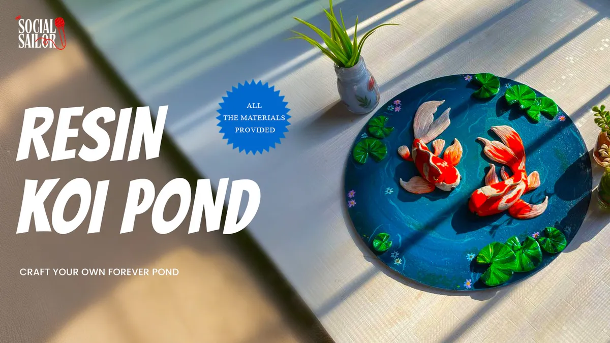 Resin Koi Pond Art