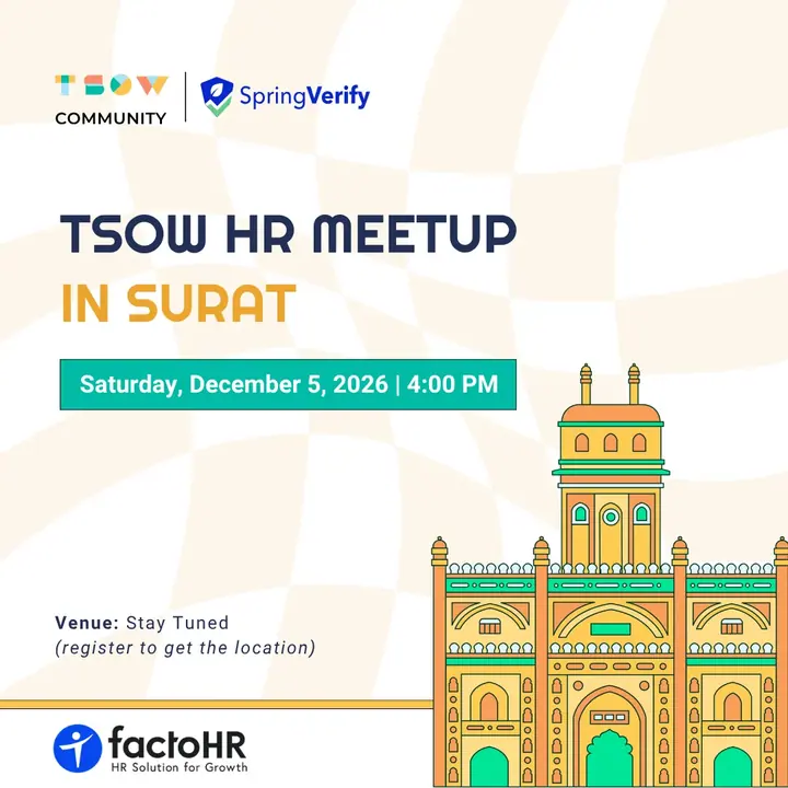 TSOW HR Meetup in Surat poster